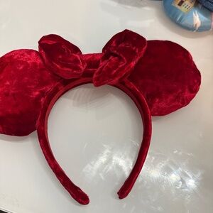 Disney Red Velvet Mouse Ears Headband